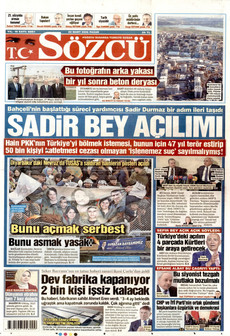 SÖZCÜ 22 Mart 2026 gazete manşeti
