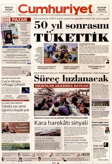 CUMHURİYET 22 Mart 2026 gazete manşeti