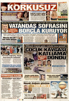 KORKUSUZ 22 Mart 2026 gazete manşeti