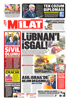 MİLAT 25 Mart 2026 gazete manşeti