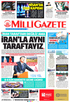 MİLLİ GAZETE 26 Mart 2026 gazete manşeti