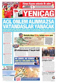 YENİÇAĞ 26 Mart 2026 gazete manşeti