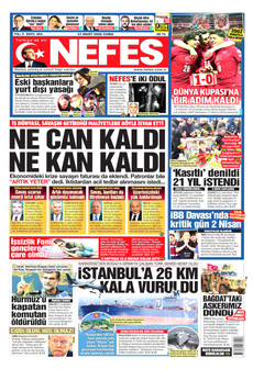 NEFES 27 Mart 2026 gazete manşeti