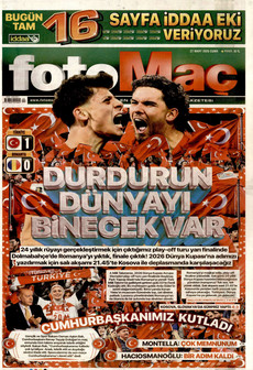 FOTOMAÇ 27 Mart 2026 gazete manşeti