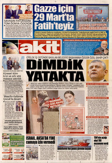 YENİ AKİT 28 Mart 2026 gazete manşeti
