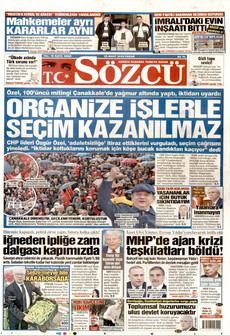 SÖZCÜ 29 Mart 2026 gazete manşeti