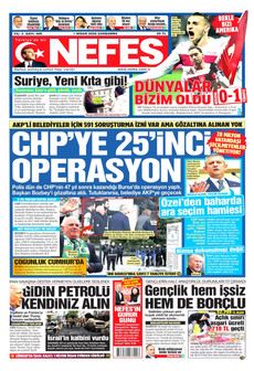 NEFES 1 Nisan 2026 gazete manşeti