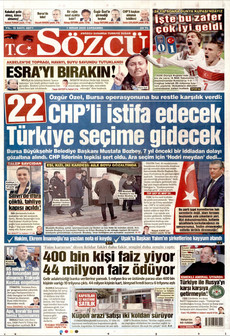 SÖZCÜ 1 Nisan 2026 gazete manşeti