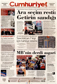 CUMHURİYET 1 Nisan 2026 gazete manşeti