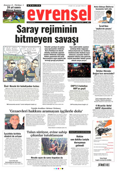 EVRENSEL 1 Nisan 2026 gazete manşeti