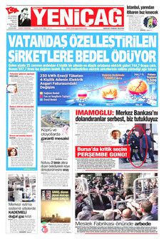 YENİÇAĞ 7 Nisan 2026 gazete manşeti