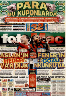 FOTOMAÇ 10 Nisan 2026 gazete manşeti