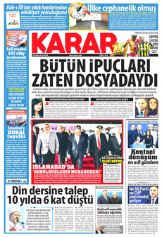 KARAR 26 Nisan 2026 gazete manşeti