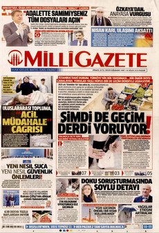 MİLLİ GAZETE 26 Nisan 2026 gazete manşeti