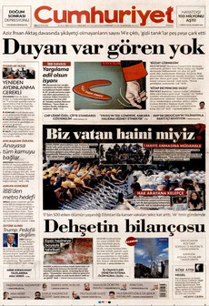 CUMHURİYET 28 Nisan 2026 gazete manşeti