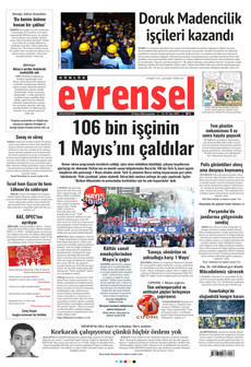 EVRENSEL 29 Nisan 2026 gazete manşeti