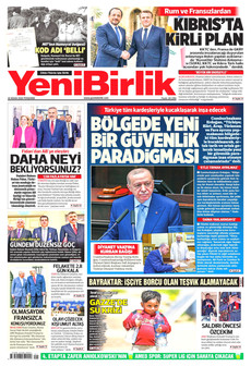 YENİBİRLİK 30 Nisan 2026 gazete manşeti
