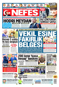 NEFES 15 Mayıs 2026 gazete manşeti