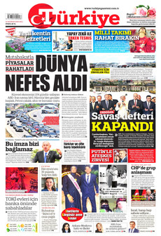TÜRKİYE GAZETESİ 16 Haziran 2026 gazete manşeti