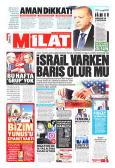 MİLAT 16 Haziran 2026 gazete manşeti