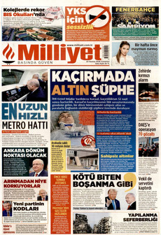 MİLLİYET 20 Haziran 2026 gazete manşeti