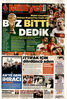 MİLLİYET 21 Haziran 2026 gazete manşeti