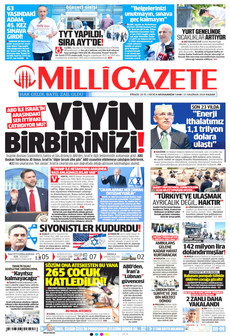 MİLLİ GAZETE 21 Haziran 2026 gazete manşeti