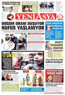 YENİ ASYA 21 Haziran 2026 gazete manşeti