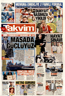 TAKVİM 21 Haziran 2026 gazete manşeti