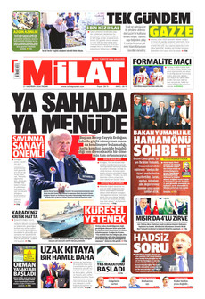 MİLAT 21 Haziran 2026 gazete manşeti