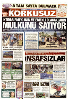 KORKUSUZ 25 Haziran 2026 gazete manşeti