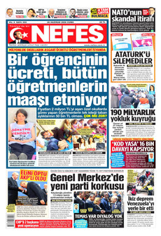 NEFES 26 Haziran 2026 gazete manşeti