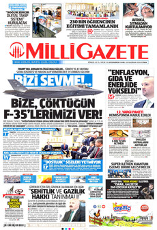 MİLLİ GAZETE 26 Haziran 2026 gazete manşeti