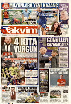 TAKVİM 26 Haziran 2026 gazete manşeti