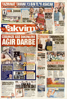 TAKVİM 1 Temmuz 2026 gazete manşeti