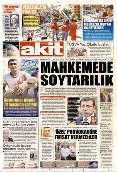 YENİ AKİT 3 Temmuz 2026 gazete manşeti