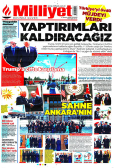 MİLLİYET 8 Temmuz 2026 gazete manşeti