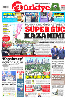 TÜRKİYE GAZETESİ 10 Temmuz 2026 gazete manşeti