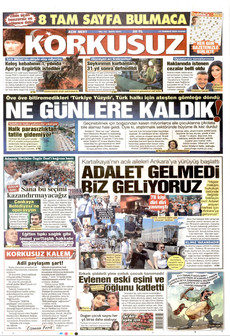KORKUSUZ 12 Temmuz 2026 gazete manşeti