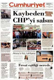 CUMHURİYET 15 Temmuz 2026 gazete manşeti