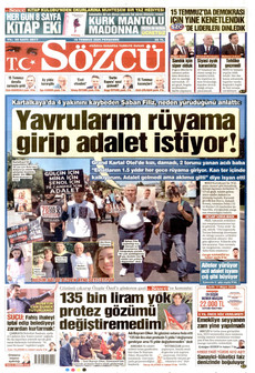 SÖZCÜ 16 Temmuz 2026 gazete manşeti