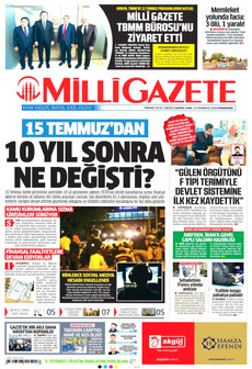 MİLLİ GAZETE 16 Temmuz 2026 gazete manşeti