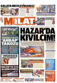 MİLAT 27 Temmuz 2026 gazete manşeti