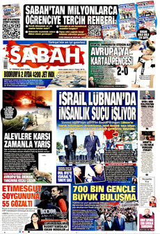 SABAH 31 Temmuz 2026 gazete manşeti