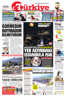 TÜRKİYE GAZETESİ 3 Ağustos 2026 gazete manşeti