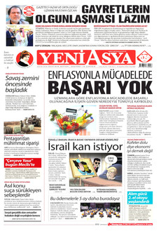 YENİ ASYA 10 Ağustos 2026 gazete manşeti