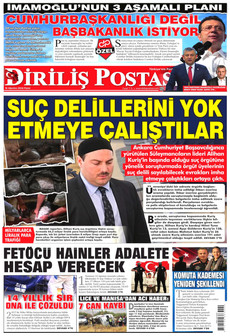 DİRİLİŞ POSTASI 16 Ağustos 2026 Gazete Manşeti Küçük