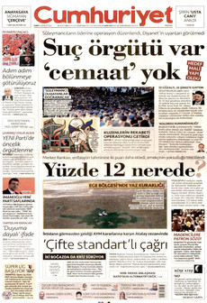 CUMHURİYET 14 Ağustos 2026 gazete manşeti