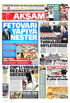 AKŞAM 14 Ağustos 2026 gazete manşeti