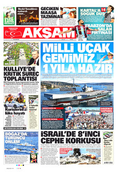 AKŞAM 24 Ağustos 2026 Gazete Manşeti Küçük